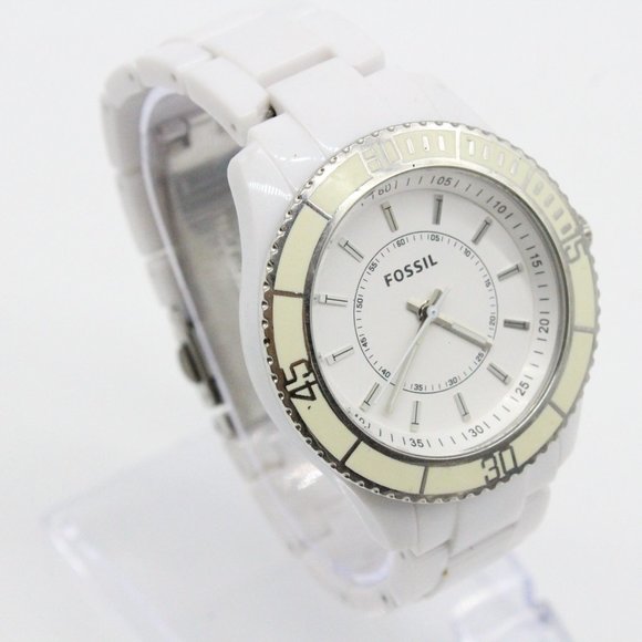 Fossil Accessories - Fossil Watch Unisex Lightweight "Stella" ES-2442 White Resin Analog Quartz